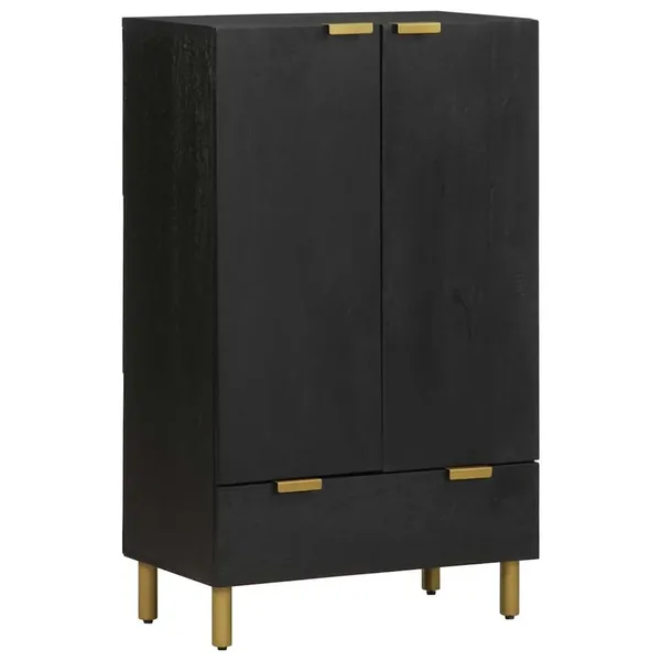 Buffet noir 60x33x100 cm bois d'ingénierie