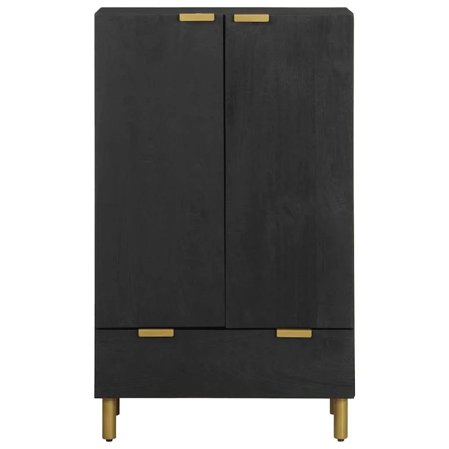 Buffet noir 60x33x100 cm bois d'ingénierie - 3