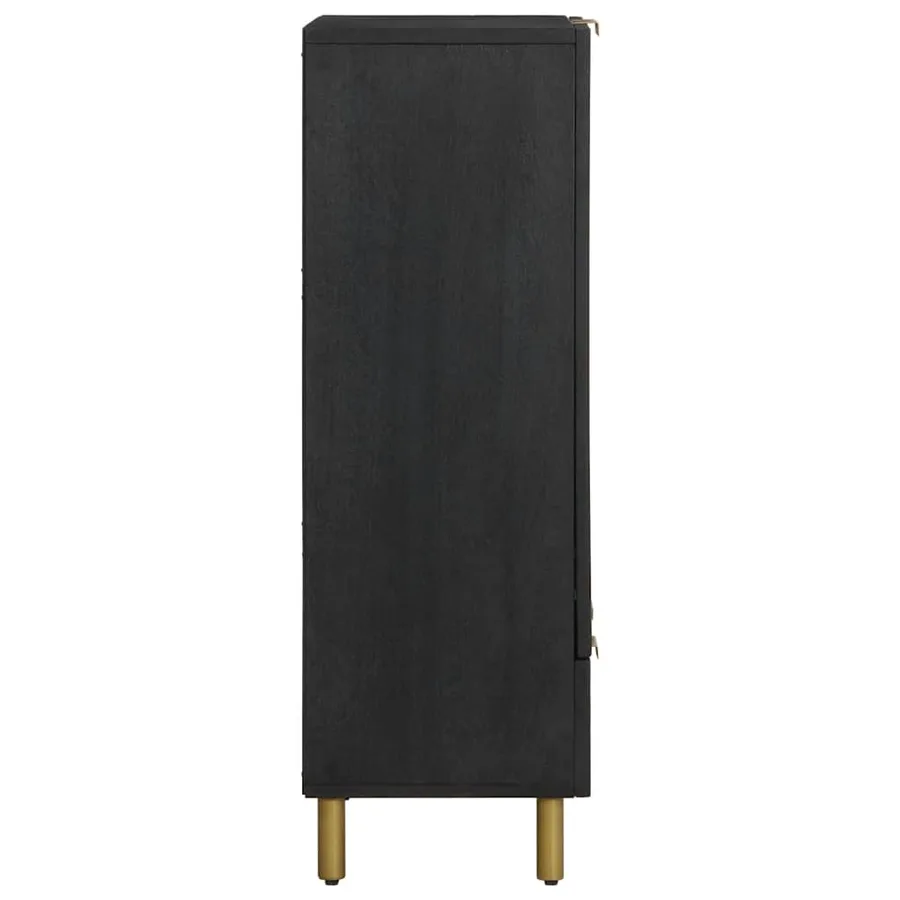 Buffet noir 60x33x100 cm bois d'ingénierie - 4
