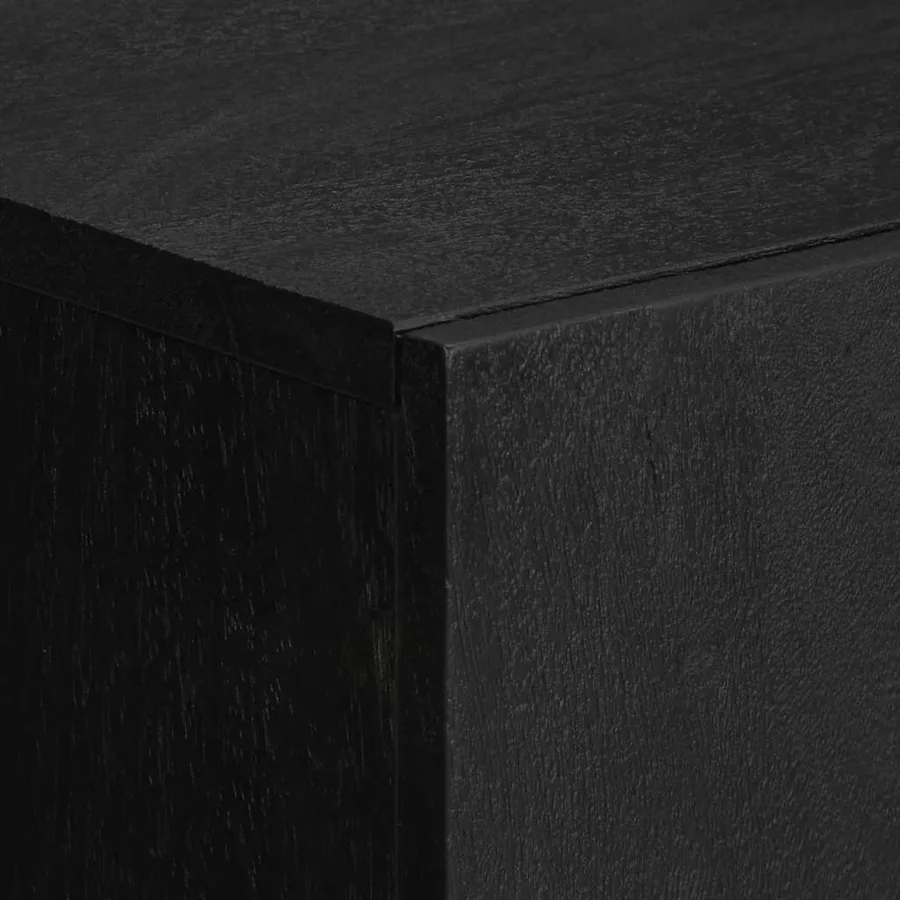 Buffet noir 60x33x100 cm bois d'ingénierie - 6