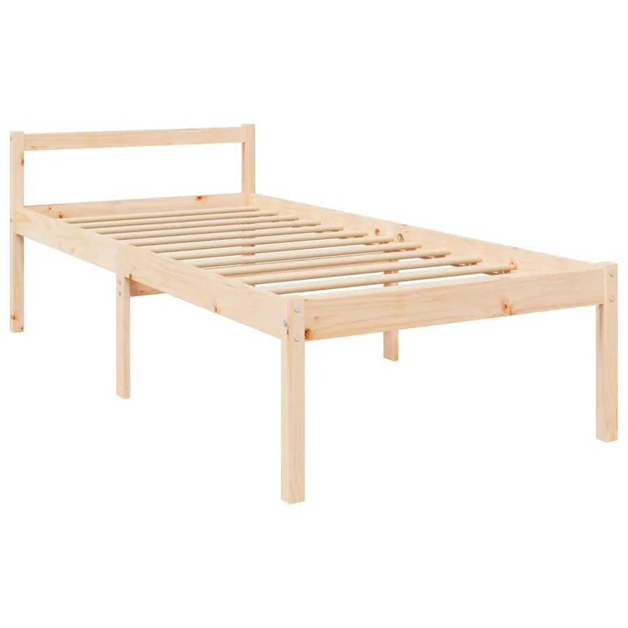 Lit pour personne âgée sans matelas bois massif - 9