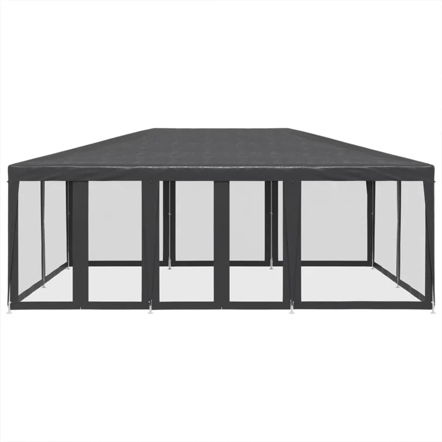 Tente de fête avec 10 parois latérales maille anthracite 6x4 m - 3