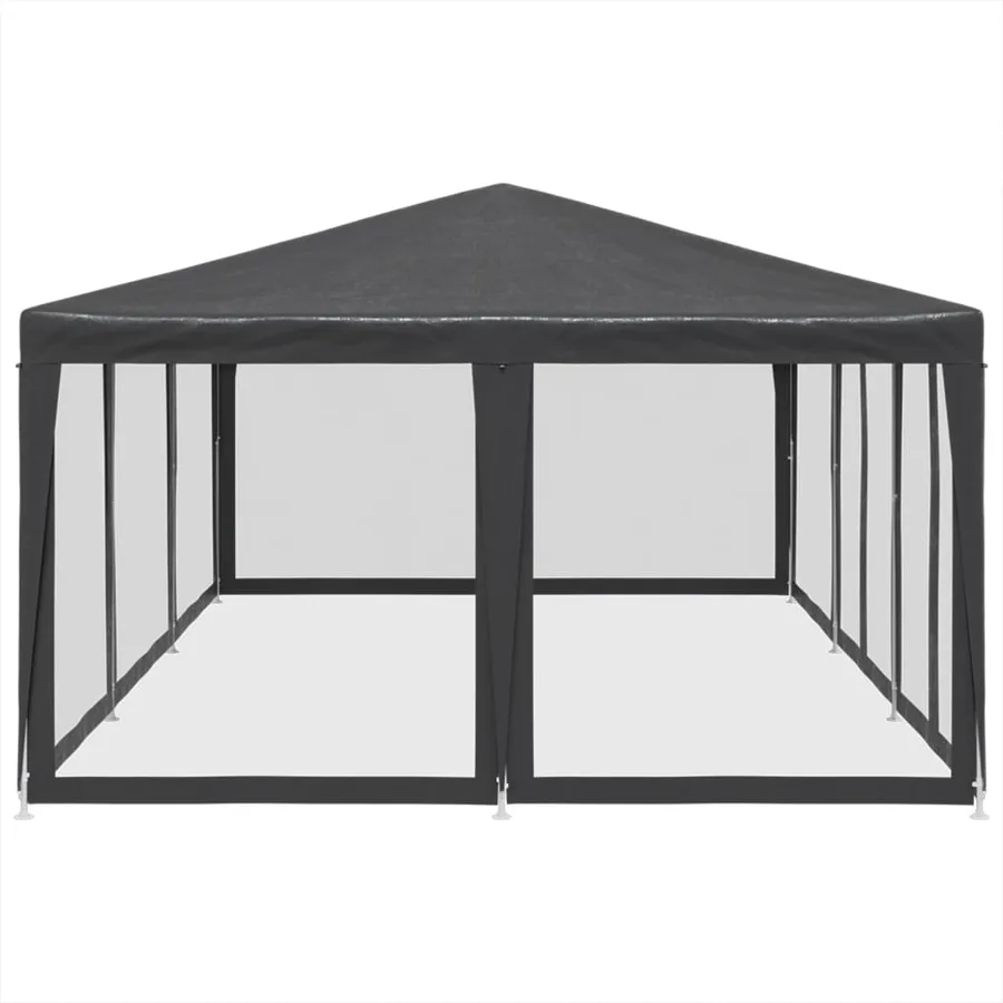 Tente de fête avec 10 parois latérales maille anthracite 6x4 m - 4