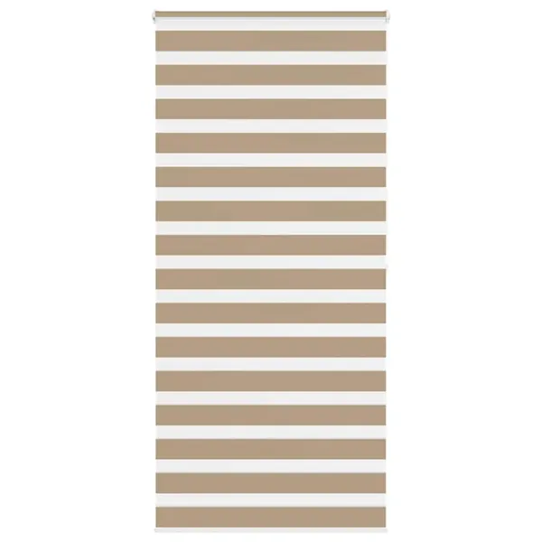 Store zèbre marron sable largeur du tissu 110,9 cm polyester