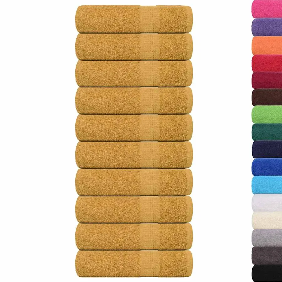 Serviettes de douche FROGN 10 pcs doré 70x140 cm 360 g/m² - 2