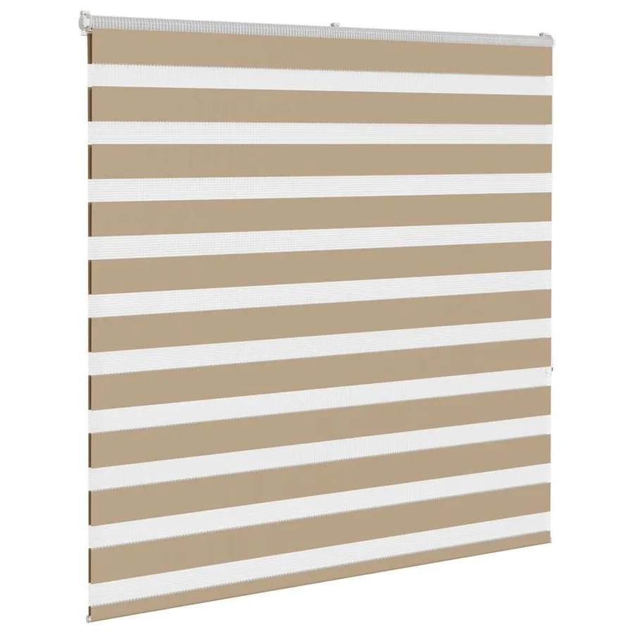 Store zèbre marron sable largeur du tissu 145,9 cm polyester - 3