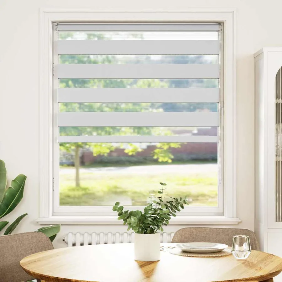 Store zèbre blanc 105x150 cm largeur du tissu 100,9cm polyester - 2