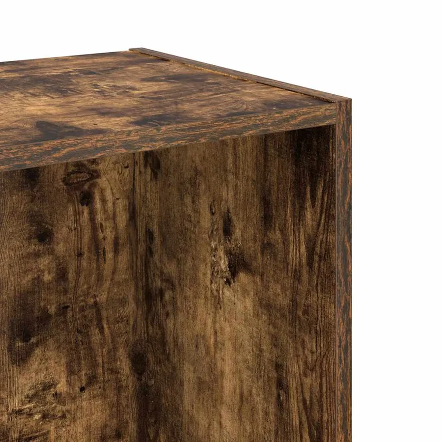 Bibliothèque chêne fumé 40x30x77 cm bois d'ingénierie - 7