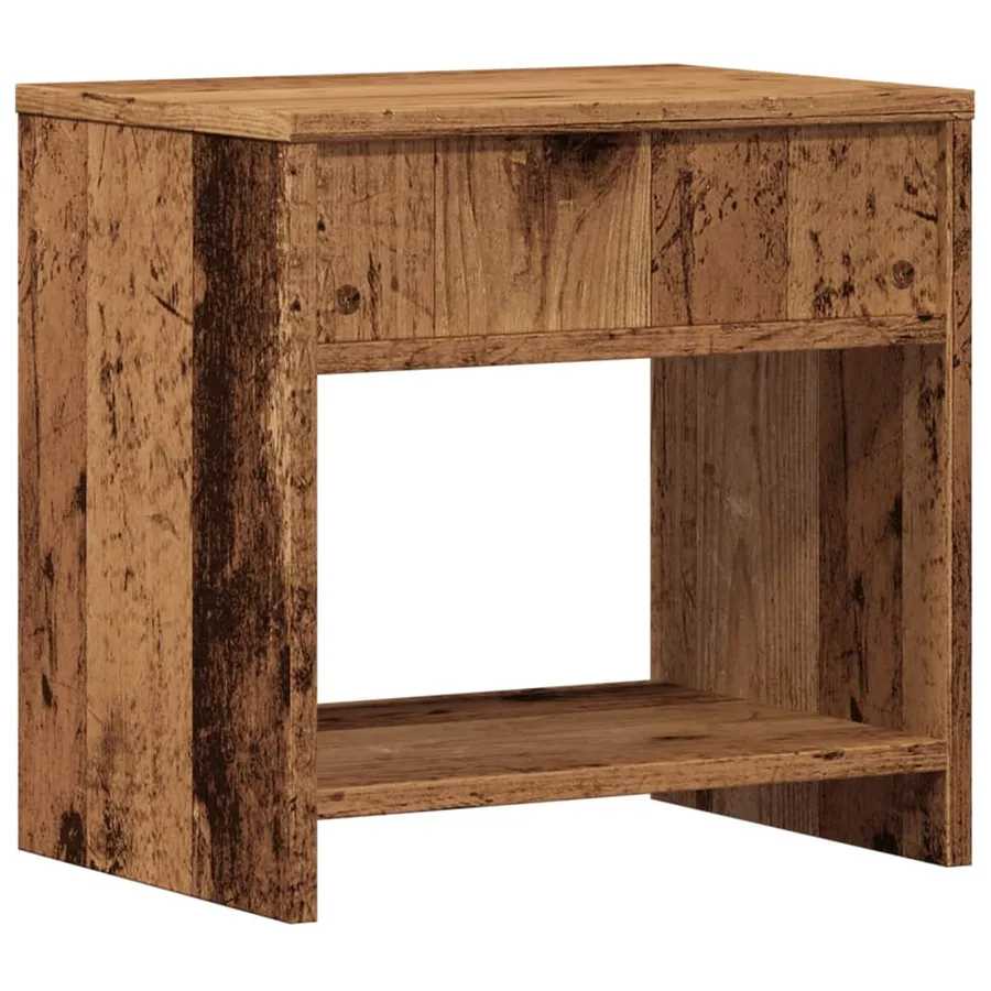Tables de chevet 2 pcs vieux bois 40x30x40 cm bois d'ingénierie - 8