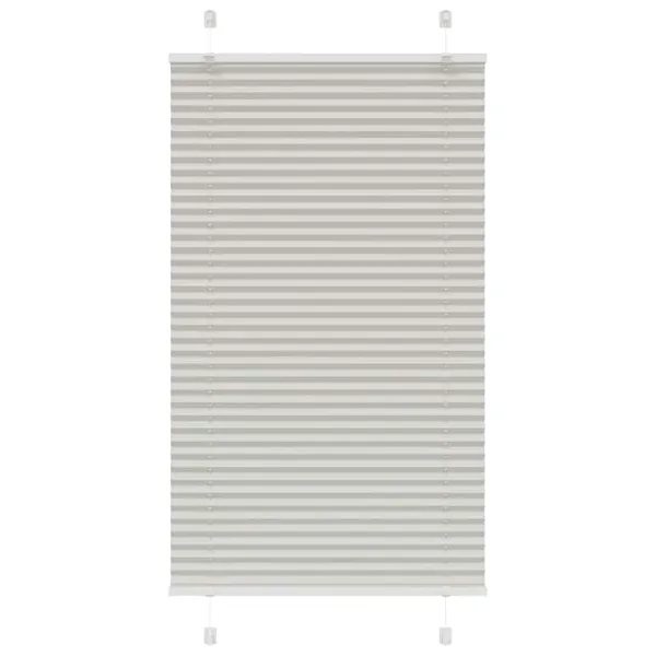 Store plissé gris clair 75x100 cm largeur du tissu 74,4 cm