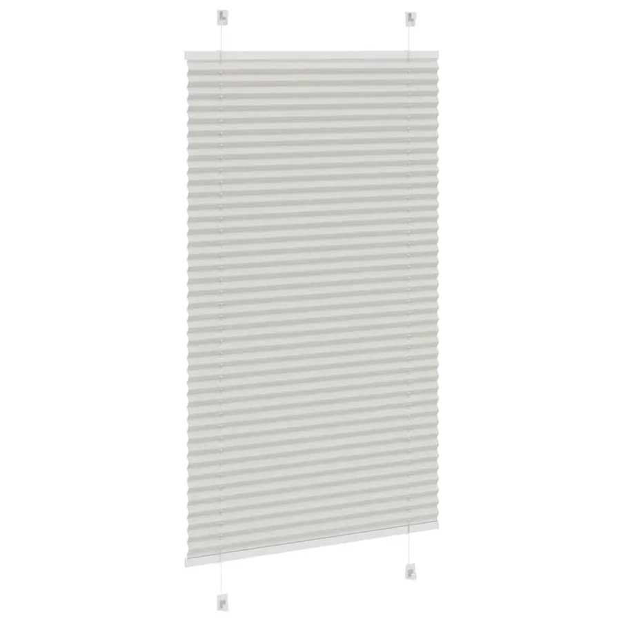 Store plissé gris clair 75x100 cm largeur du tissu 74,4 cm - 4