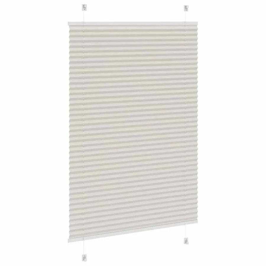Store plissé gris clair 85x100 cm largeur du tissu 84,4 cm - 4