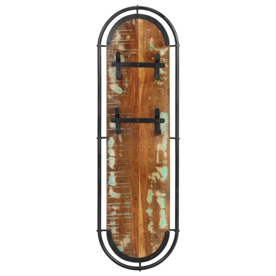 Porte-manteaux muraux et 4 crochets 2 pcs bois massif récupéré - 5