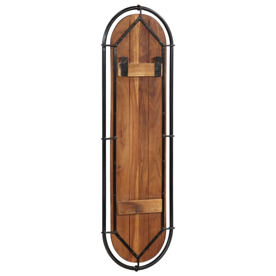 Porte-manteaux muraux et 4 crochets 2 pcs bois massif récupéré - 6