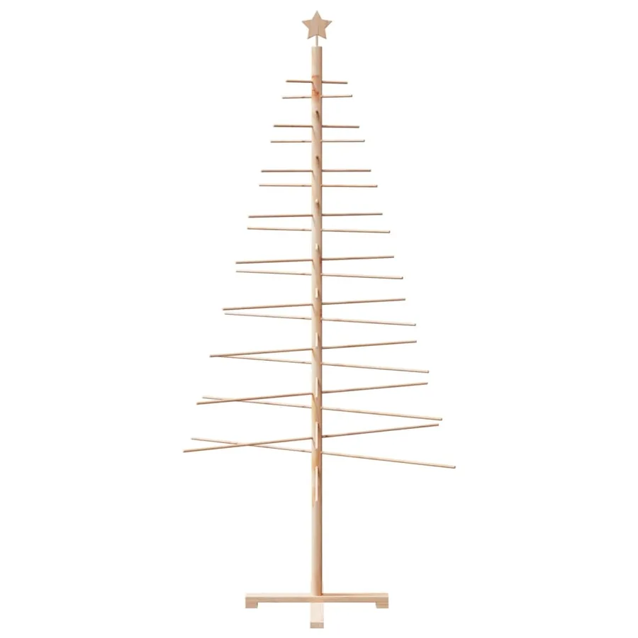 Arbre de Noël en bois pour décoration 210 cm bois massif de pin - 3