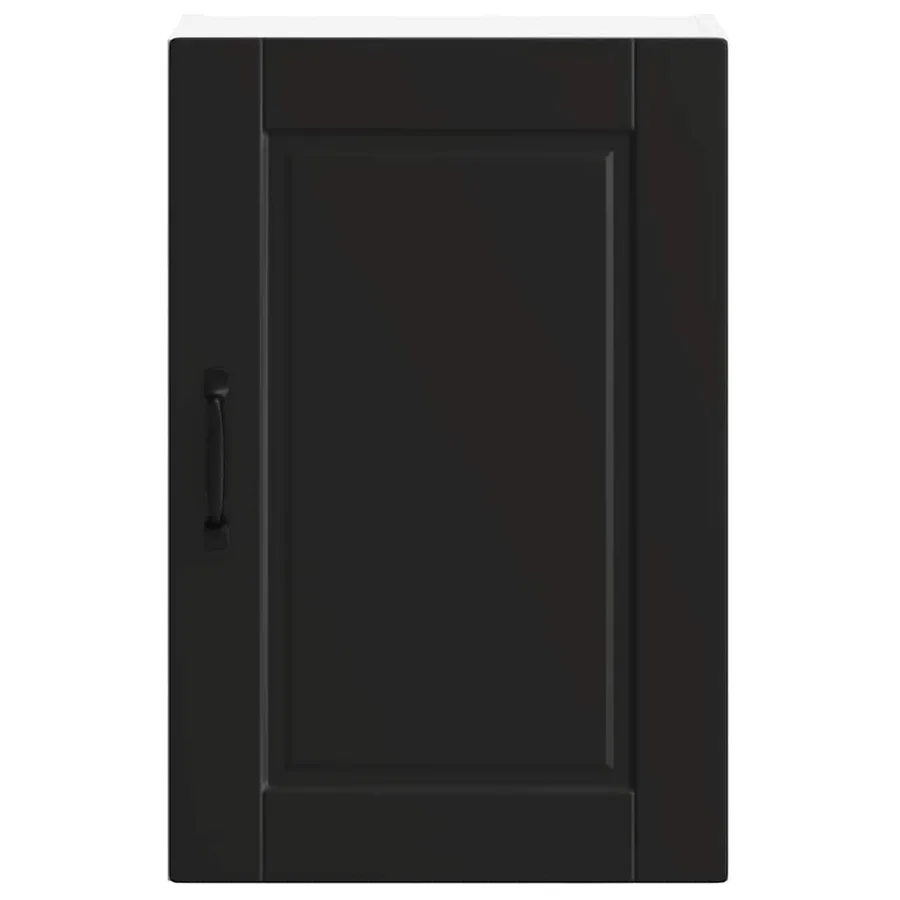 Armoire murale de cuisine Porto noir bois d'ingénierie - 5