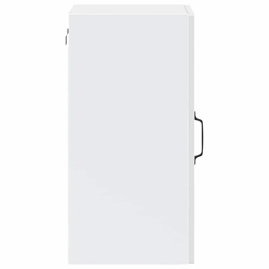 Armoire murale cuisine avec porte en verre Porto blanc brillant - 8