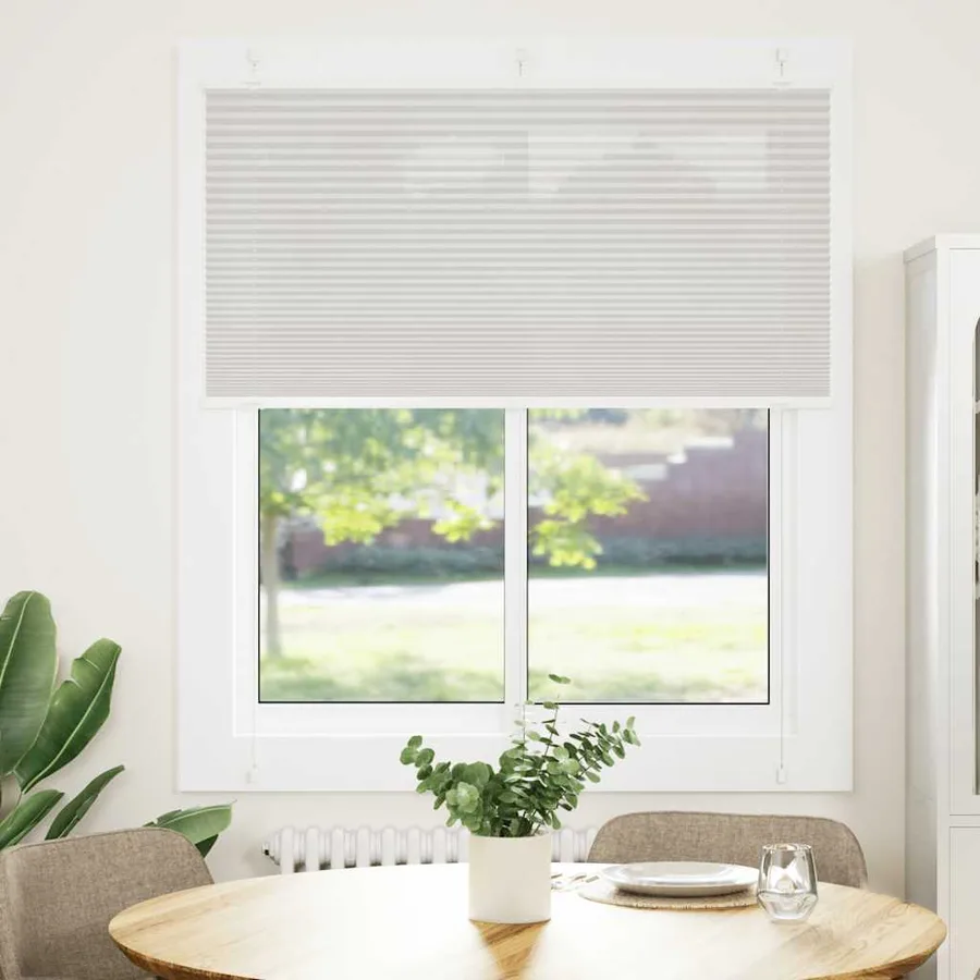 Store plissé gris clair 115x100cm largeur du tissu 114,4cm - 2