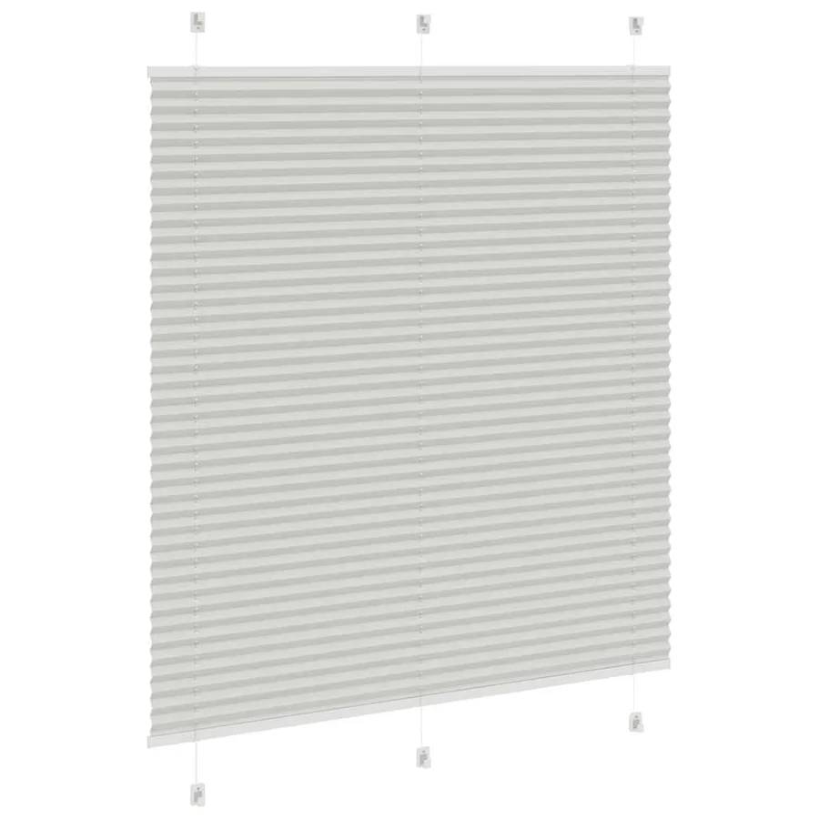 Store plissé gris clair 115x100cm largeur du tissu 114,4cm - 4