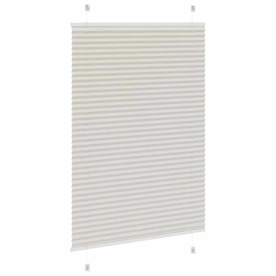 Store plissé gris clair 95x150 cm largeur du tissu 94,4 cm - 4
