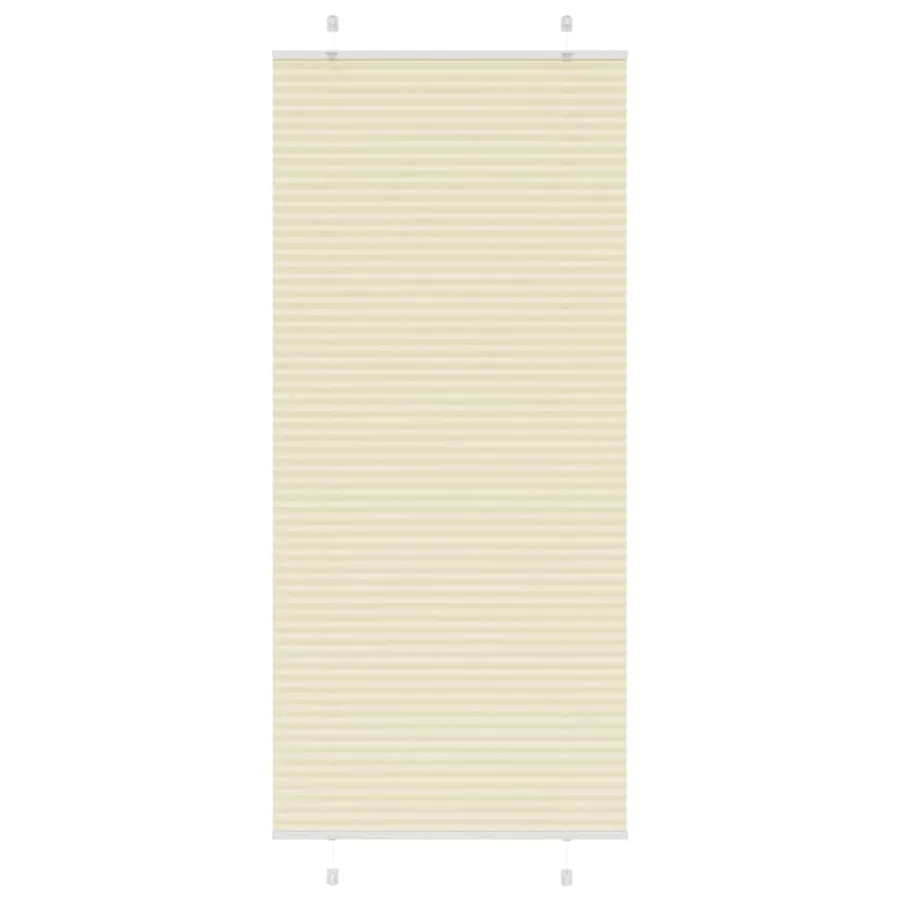Store plissé crème 95x200 cm largeur du tissu 94,4 cm polyester