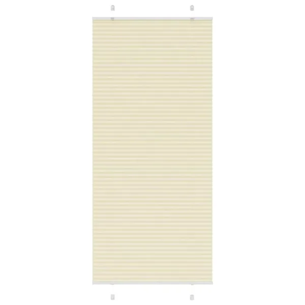 Store plissé crème 95x200 cm largeur du tissu 94,4 cm polyester