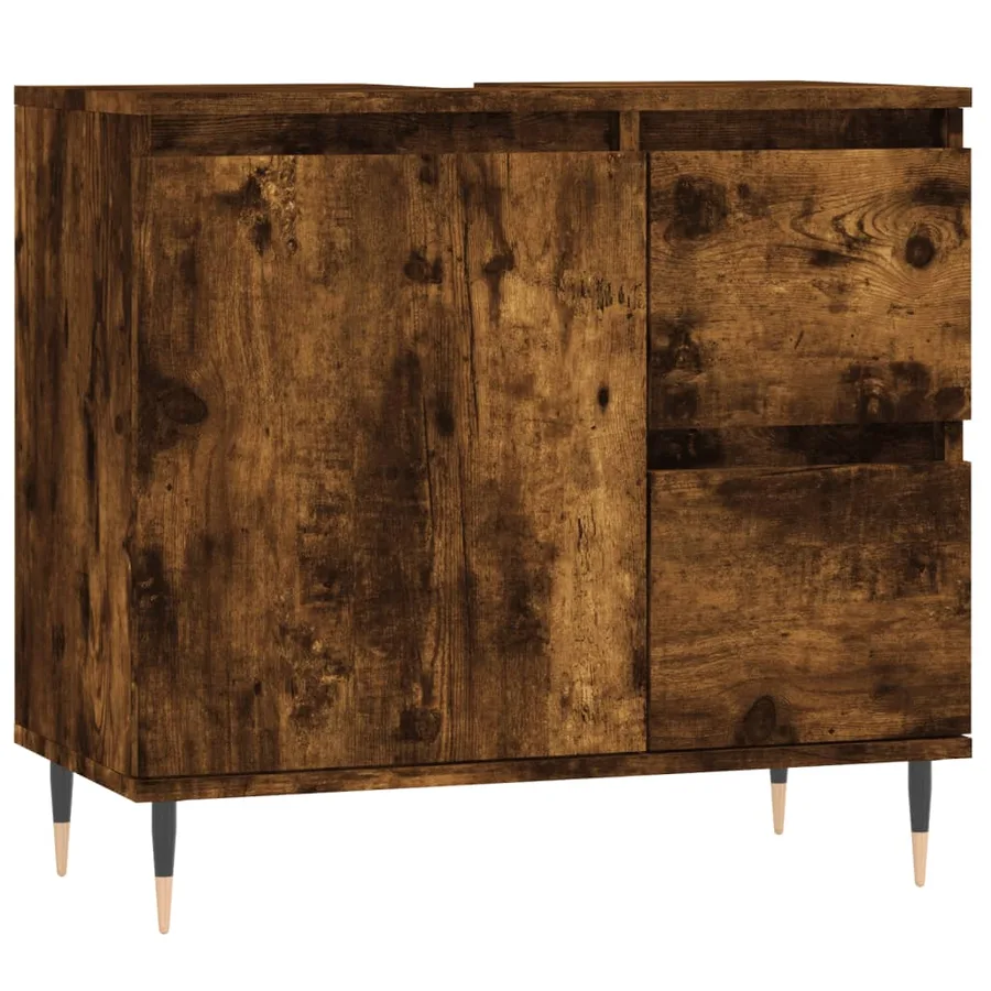 Ensemble de meubles de salle de bain 3 pcs Chêne fumé - 9
