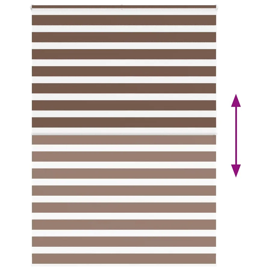Store zèbre marron 160x200cm largeur du tissu 155,9cm polyester - 5