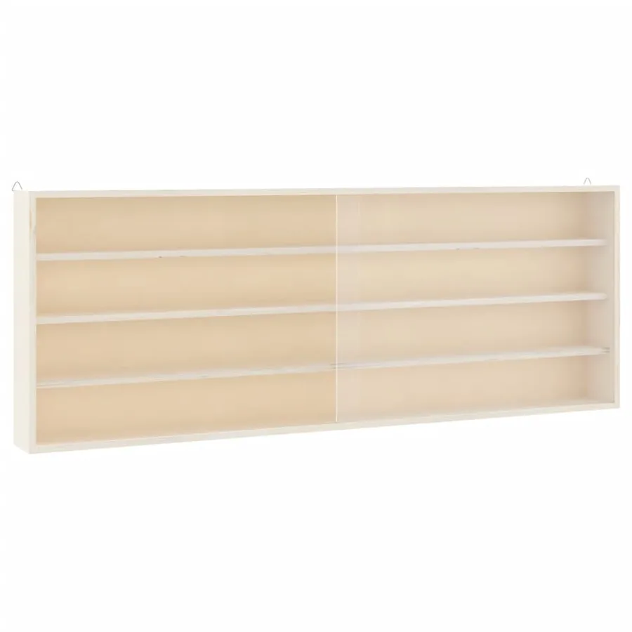 Vitrine de collection en bois avec portes 100x8,5x37 cm - 4