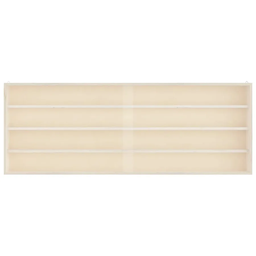 Vitrine de collection en bois avec portes 100x8,5x37 cm - 5