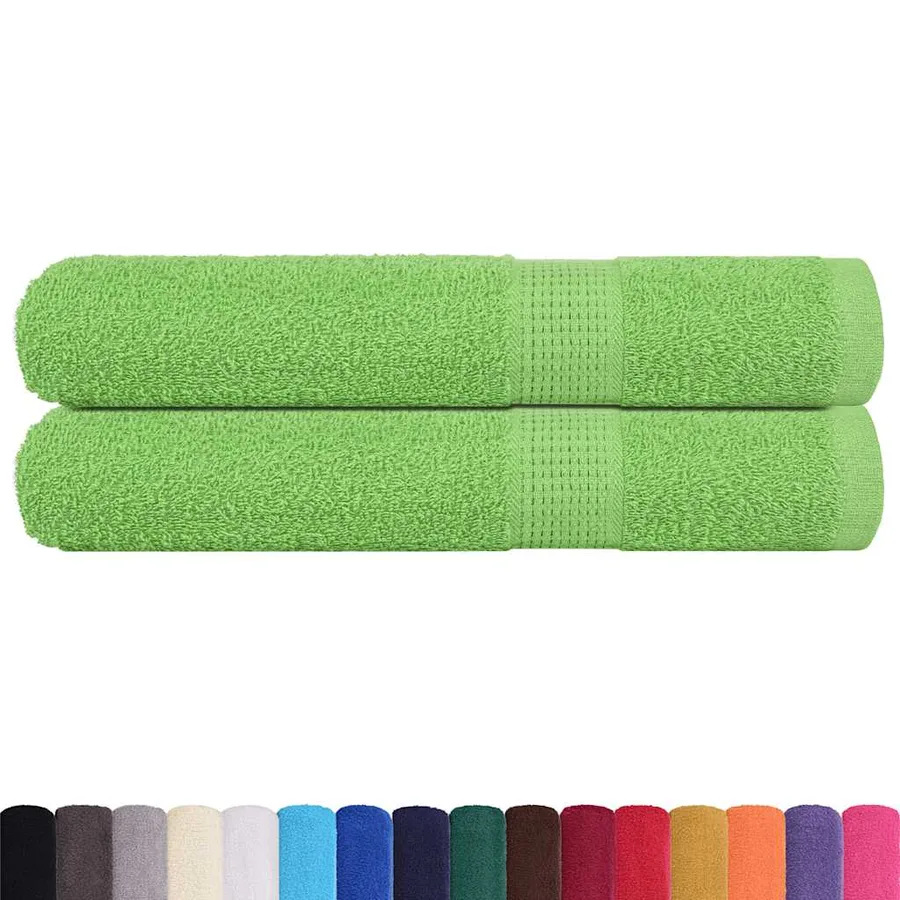Serviettes FROGN 2 pcs vert pomme 100x200 cm 360 g/m² - 2