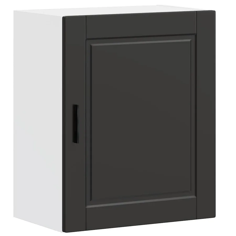 Armoires murales de cuisine 2 pcs Porto noir bois d'ingénierie - 5