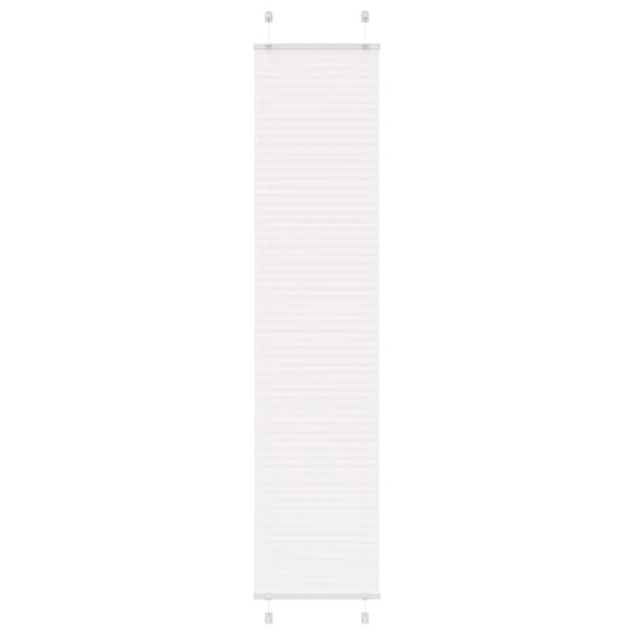 Store plissé blanc 50x200 cm largeur du tissu 49,4 cm polyester