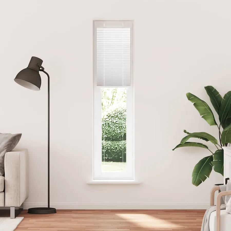 Store plissé blanc 50x200 cm largeur du tissu 49,4 cm polyester - 2