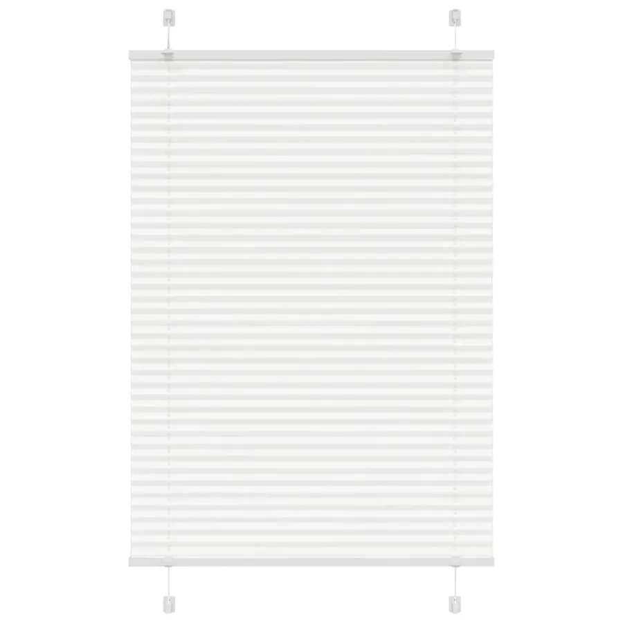 Store plissé blanc 95x100 cm largeur du tissu 94,4 cm polyester