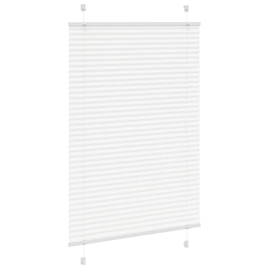Store plissé blanc 95x100 cm largeur du tissu 94,4 cm polyester - 3