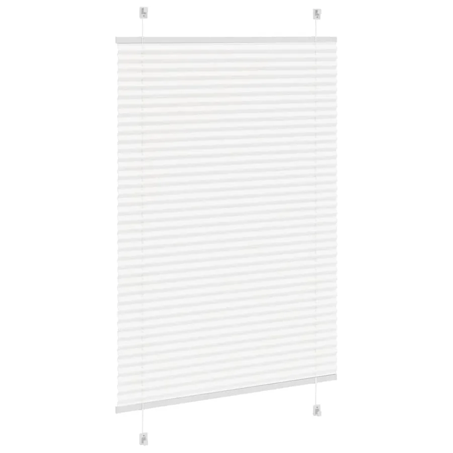 Store plissé blanc 95x100 cm largeur du tissu 94,4 cm polyester - 4