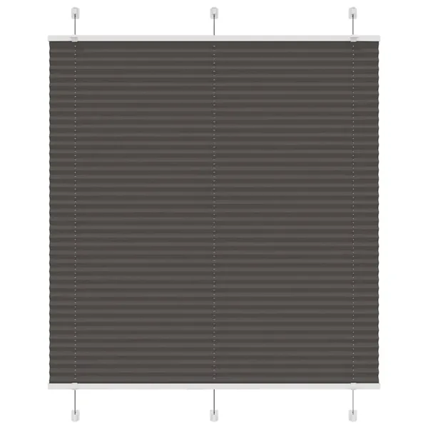 Store plissé noir 120x100 cm largeur du tissu 119,4cm polyester