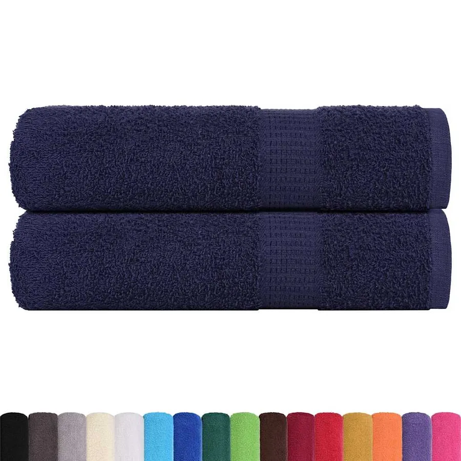 Serviettes de bain FROGN 2 pcs bleu marine 100x150 cm 360 g/m² - 2