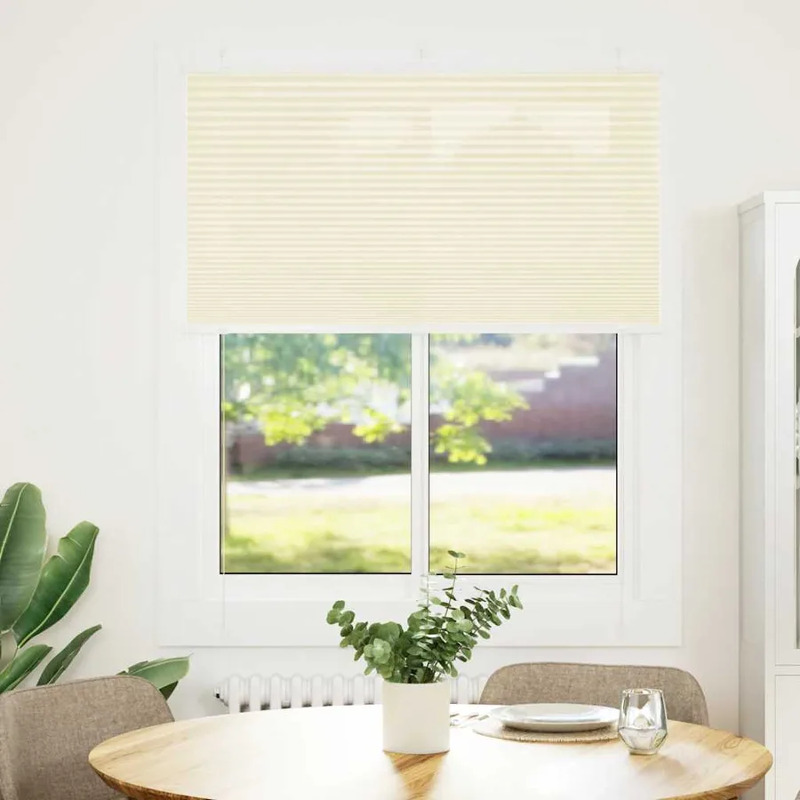 Store plissé crème 105x150cm largeur du tissu 104,4cm polyester - 2