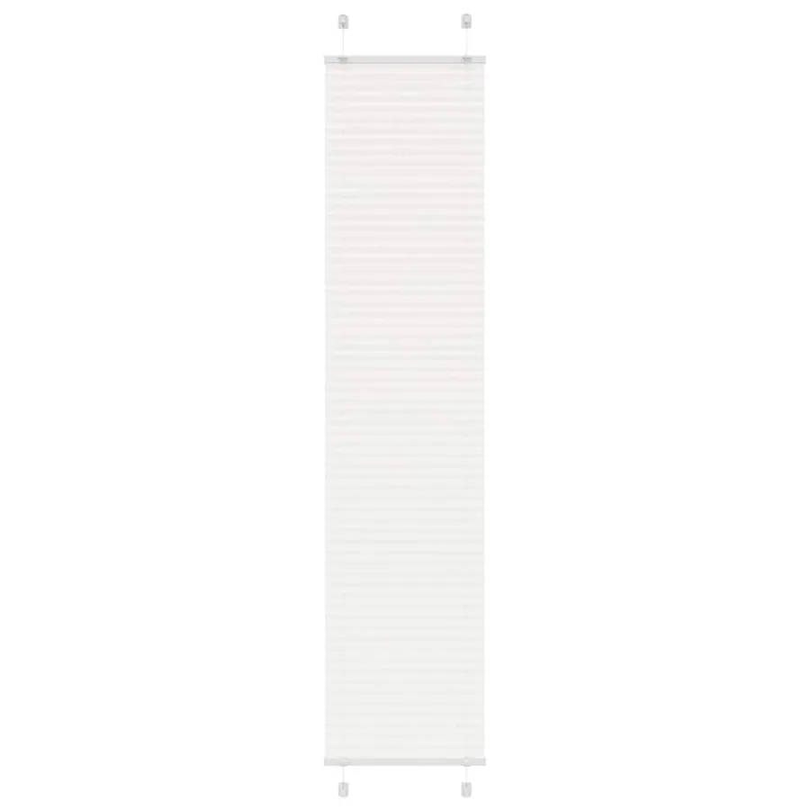 Store plissé blanc 40x200 cm largeur du tissu 39,4 cm polyester