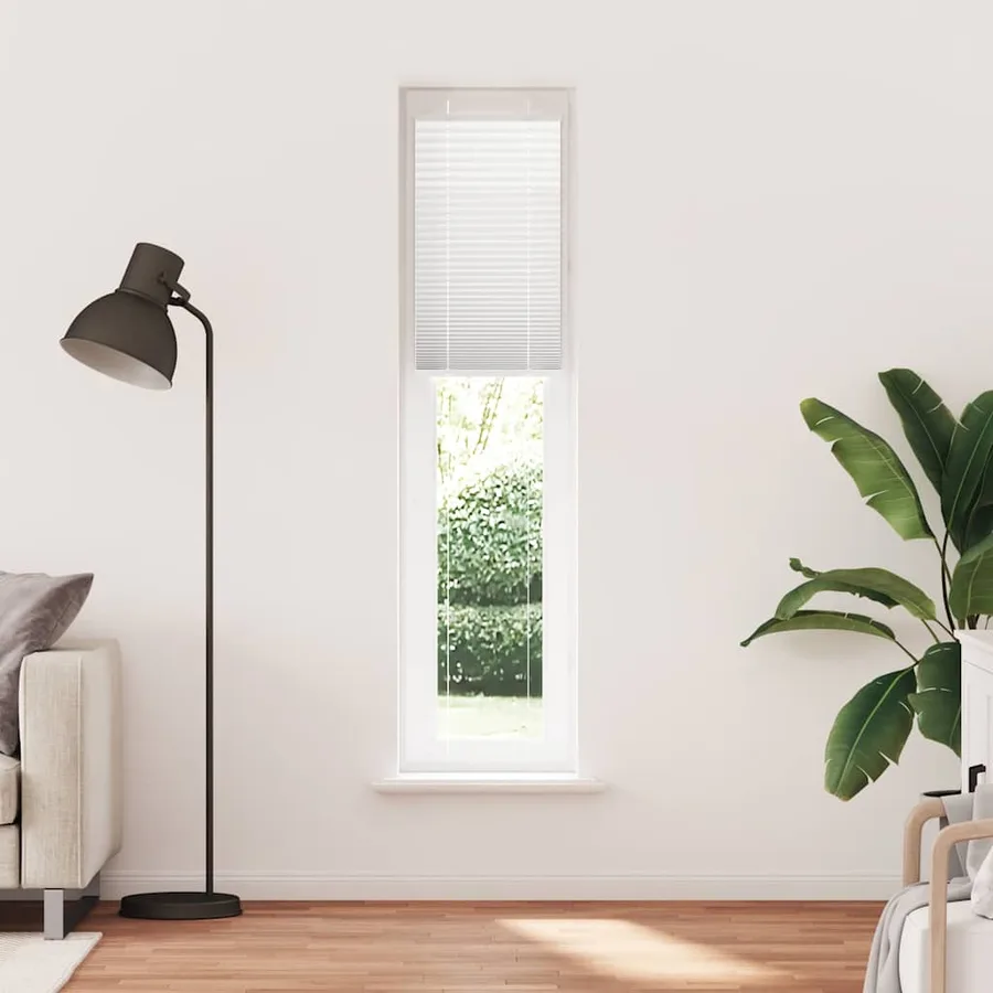 Store plissé blanc 40x200 cm largeur du tissu 39,4 cm polyester - 2
