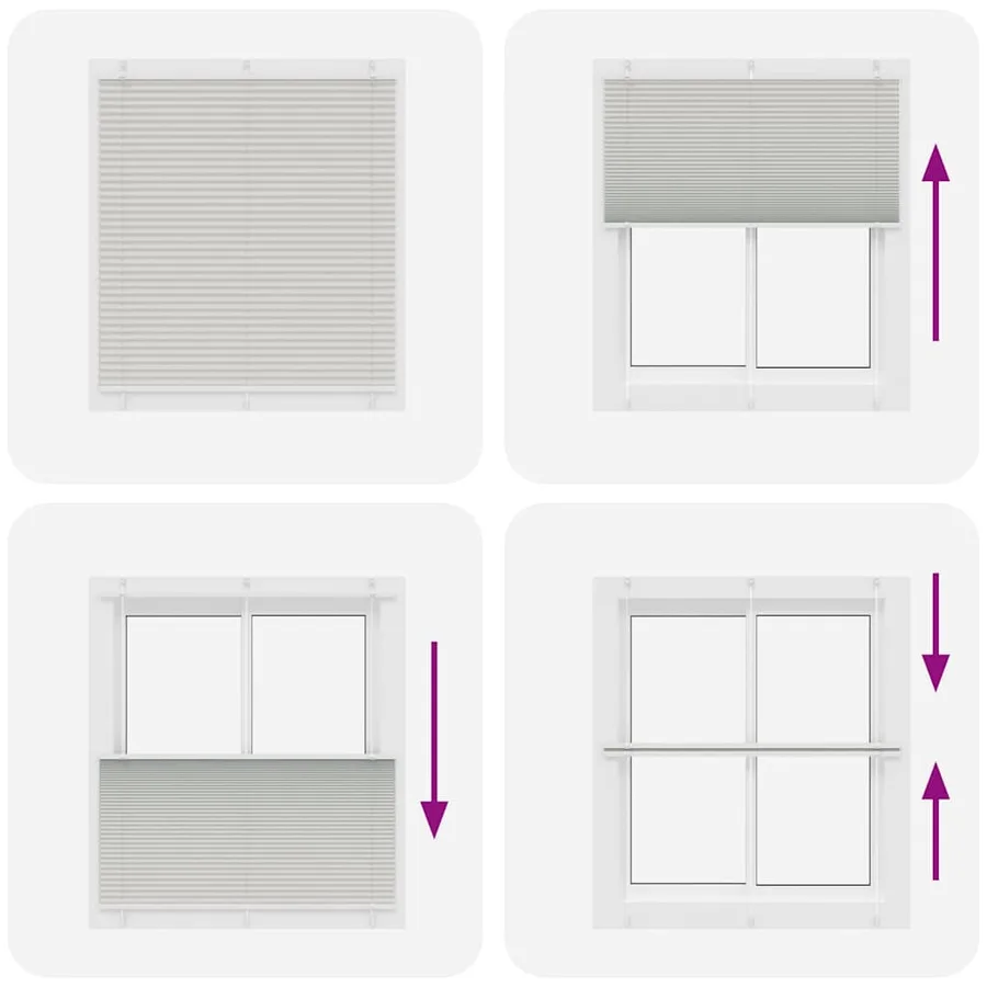 Store plissé gris clair 115x150cm largeur du tissu 114,4cm - 7