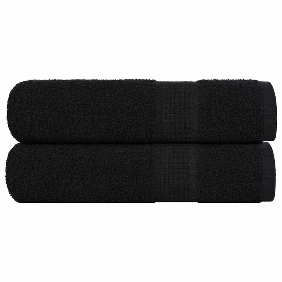 Serviettes de bain FROGN 2 pcs noir 100x150 cm 360 g/m²