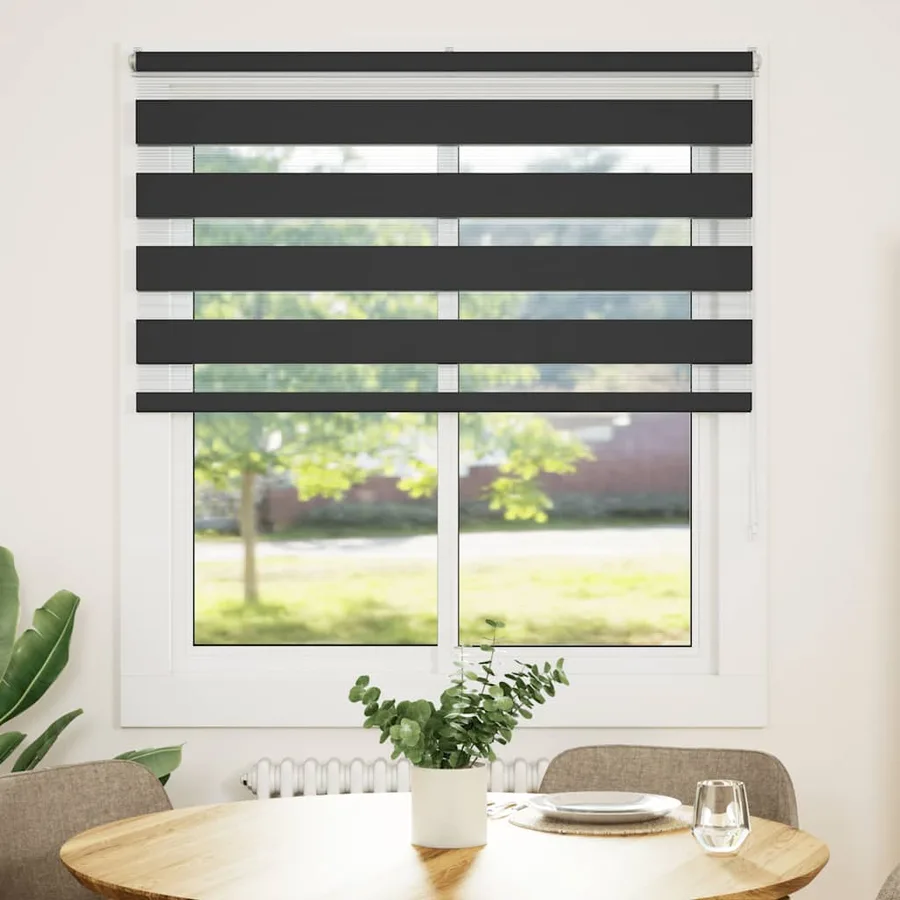 Store zèbre noir 120x150 cm largeur du tissu 115,9 cm polyester - 2