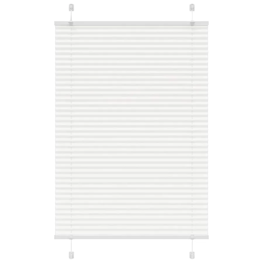 Store plissé blanc 85x100 cm largeur du tissu 84,4 cm polyester