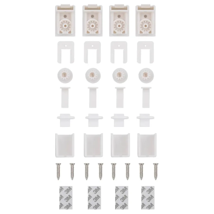 Store plissé blanc 85x100 cm largeur du tissu 84,4 cm polyester - 12