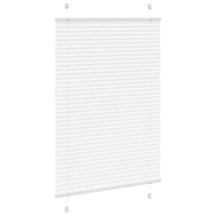 Store plissé blanc 85x100 cm largeur du tissu 84,4 cm polyester - 3