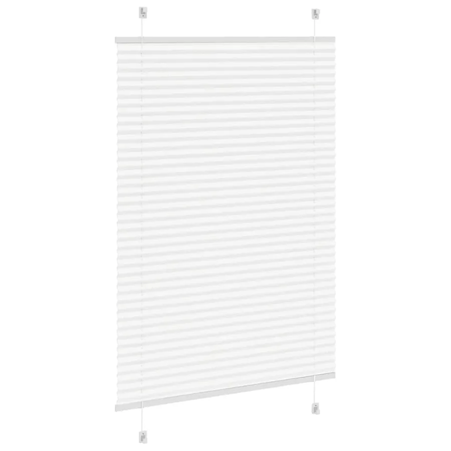 Store plissé blanc 85x100 cm largeur du tissu 84,4 cm polyester - 4