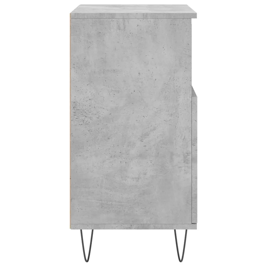 Buffets 2 pcs gris béton bois d'ingénierie - 7